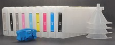 9x350 Refillable Pigment Ink Cartridges Stylus Pro 7880/9880,UltraChrom Resetter picture