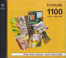 Lexmark 1100 Color Jetprinter: Printer Driver Software/Quick Projects Book *NEW* picture