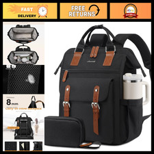 Stylish Waterproof Laptop Backpack for Women - Large Cup Holder, 15.6