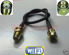 LMR100 LOW LOSS COAX RF CABLE SMA MALE TO SMA or RP-SMA M/F STRAIGHT ANGLE 4-20