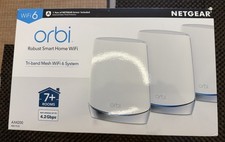 NETGEAR Orbi TriBand Mesh WiFi6 Router & 2 Satellite Extender | RBK753S-100NAS picture