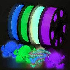 3D Printer Filament Bundle Glow in Dark Multicolor PLA 1.75mm 4 Pack picture