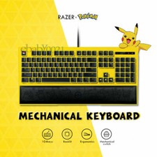 RAZER Pokemon Pikachu limited Mechanical Wired gaming keyboard 104keys backlight picture