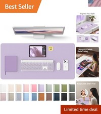Stylish Light Purple Faux Leather Desk Blotter, 31.5