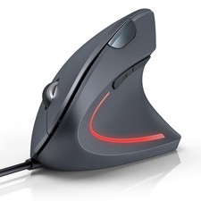 TECKNET Wired Mouse, Comfortable Ergonomic Mouse with 6400 DPI Grey picture