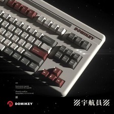 Domikey Astronauts Custom Keycaps ABS Double Shot Keycap Japanese Gray White picture