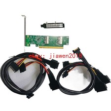 PCI-E 5.0 PCIE 16X To 2 Port U.2 NVMe Adapter MCIO 8i 1*MCIO TO 2*SFF-8639 Cable picture