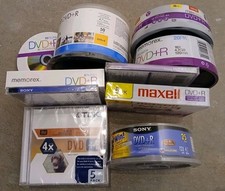 NEW Lot 137 Sony Memorex Maxell HP DVD+R Recordable blank DVDs 4.7GB 120 minutes picture