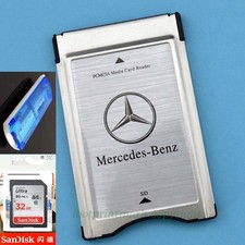 PCMCIA TO SD SDHC CARD Adapter for Mercedes-Benz+Sandisk 32G High Speed +Reader picture