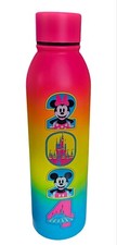 2024 Disney Parks 4 Parks Mickey Minnie Neon Metal Bottle Tumbler With Lid 24oz picture