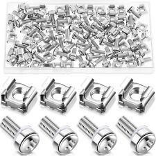 50 Sets M6 x 20 mm Rack Mount Cage Nuts Screws and Washers picture