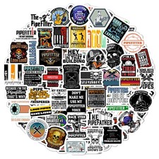 100Pcs Funny Pipefitter Stickers for Hard Hat, picture