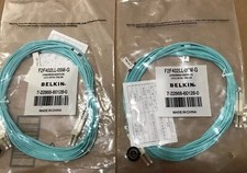 (2) Belkin F2F402LL-05M-G 5m 10GB Aqua LC LC 50 125 picture