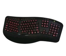 Adesso Desktop Ergonomic keyboard 3-Color Illuminated USB wired AKB-150EB picture