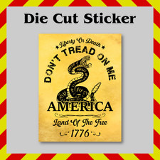 Don't Tread On Me Sticker, Land of the Free Vinyl Die Cut Printed Decal picture