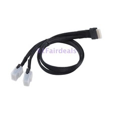 SFF-8654 8i 74pin PCI-E Ultraport Slimline SAS Slim 4.0 to Dual SFF-8087 Cable picture