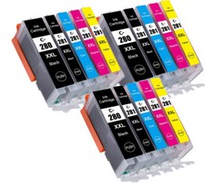 15 Pack XXL Ink Cartridges for PGI 280 CLI 281 Canon TS6120 TS6220 TS6320 TR7520 picture