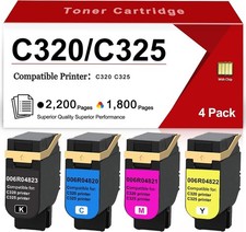 C320 C325 Toner 4-Pack for Xerox 006R04820 006R04821 006R04822 006R04823 picture