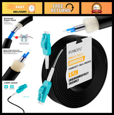 75M Armored Outdoor Fiber Optic Cable LC to LC, 10Gb Multimode 50/125μm, LSZH Ja picture