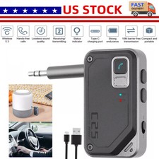 Bluetooth 5.3 Transmitter Receiver 3.5mm Jack AUX Home Stereo Car Audio Adapter picture