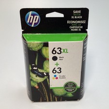 HP L0R48AN 63XL Black & 63 Tri-Color Ink Cartridge Combo Pack Exp 05/2019 - New picture