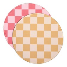 2Pcs Checkered Mouse Pad Plaid Grid 8.7