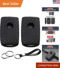 Stylish Mazda Key Fob Cover Case Set – Carbon Fiber Design, Keychain Included picture