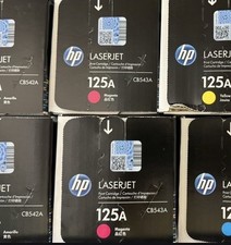 HP 125A CB543A Magenta Toner Cartridge LaserJet CP1215 CM1312 Original Lot of 2 picture