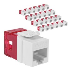 ICC CAT6 Keystone Jack with Slim Profile 180 Degree Punch Down, RJ45 UL Liste... picture