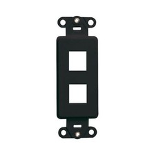 Leviton 41642-E Multimedia Decora Insert 1-Gang 2-Port Snap-in Black picture