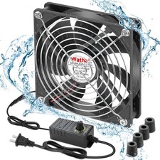 120Mm Waterproof Fan with Speed Controller, IP67 12V Computer Fan with AC Plug, picture
