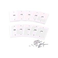 iwillink 1-Port Keystone Wall Plate 10-Pack, Low Profile Ethernet Wall Plates picture