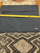 Acer Denim Blue Laptop Sleeve Case Padded Zipper Computer Bag picture