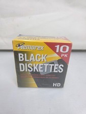 NEW SEALED NOS Memorex Black Diskettes 10-Pack 3.5