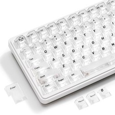 XVX White Clear Keycaps,Transparent Keycaps 60 75 100 Percent,Ceramic Keycap ... picture