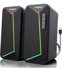 Soulion R40 RGB Speakers for Laptop/Desktop USB Powered 3.5 Aux/ Bluetooth 5.3 picture