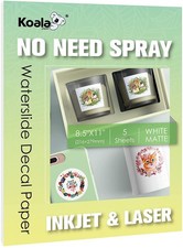 Lot Koala Waterslide Decal Paper - Clear / White / No Spray for  Inkjet or Laser picture