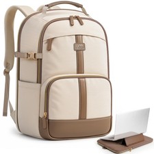 MATEIN HER Laptop Backpack for Women College School, 15 Inch, Beige Brown picture