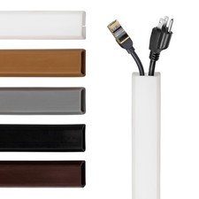 Flexible TV Cord Hider - Slim Silicone Cable Raceway, Self-Adhesive, 10ft White picture