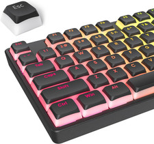 PBT Black Pudding Keycaps Set 117 Keys, Double Shot Translucent XDA Profile for picture