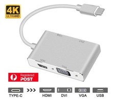 Samsung Galaxy S9 Z Fold3 5G to TV Adapter DVI HDMI VGA USB3.0 4K*2K HD AU picture