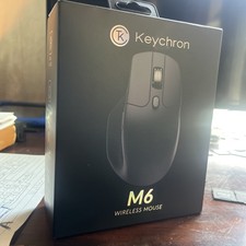 Keychron M6 Silent Wireless Gaming Mouse 1000Hz Bluetooth 5.3/2.4Ghz/Wired Black picture