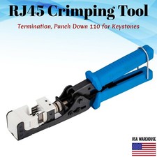 Crimping Tool for Keystones Termination 110 Punch Down Cat6 Cat5e RJ45 45 Degree picture