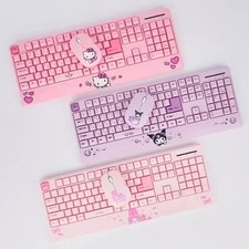 Sanrio Hello Kitty Kuromi My Melody Wireless Keyboard Mouse Set No Tariffs In US picture