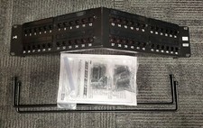 HUBBELL HP648A Nextspeed Category 6, 48 Port Patch Panel Angled, Black, 2U, New picture
