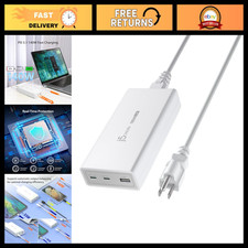 185W GaN USB-C/A 3-Port Laptop Charger, Power Delivery 3.1, Fast Charging Adapte picture