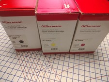 Lot 3 Office Depot HP 507A  Ink Jet , Black , Yellow , Magenta   picture