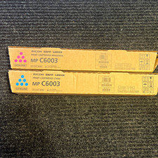 Ricoh Genuine MP C6003 Cyan & Magenta Laser Toner Cartridges 841852 841851 picture