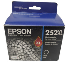 GENUINE EPSON 252XL BLACK HIGH CAPACITY INK CARTRIDGE T252XL120 2023 picture