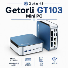 Getorli GT103 Mini PC AMD Ryzen 5 6600H 16GB LPDDR5 1TB SSD WiFi 6 picture